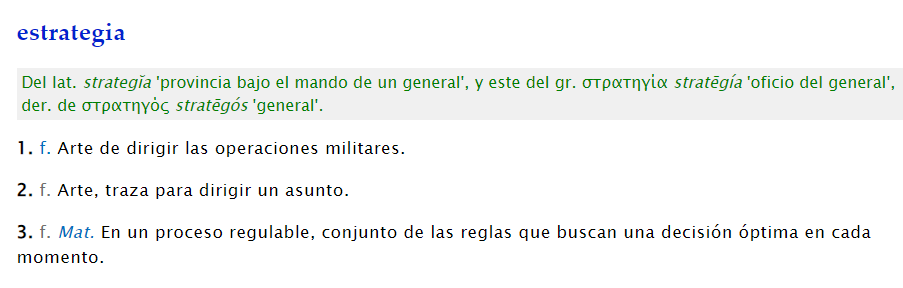 definicion de estrategia