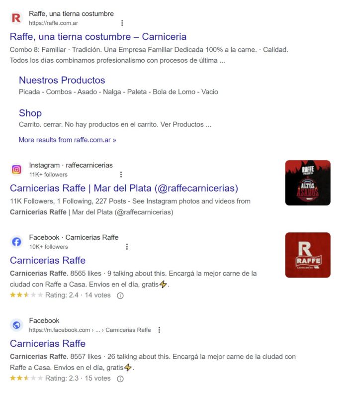 raffe carnicería google