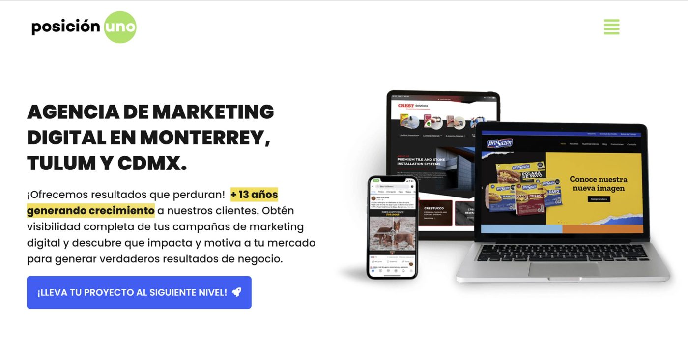 posicionuno agencia de marketing digital en monterrey