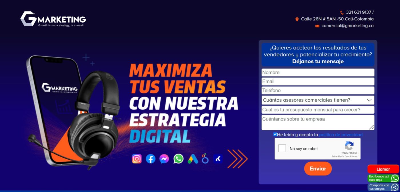 gmarketing agencia de marketing digital en cali