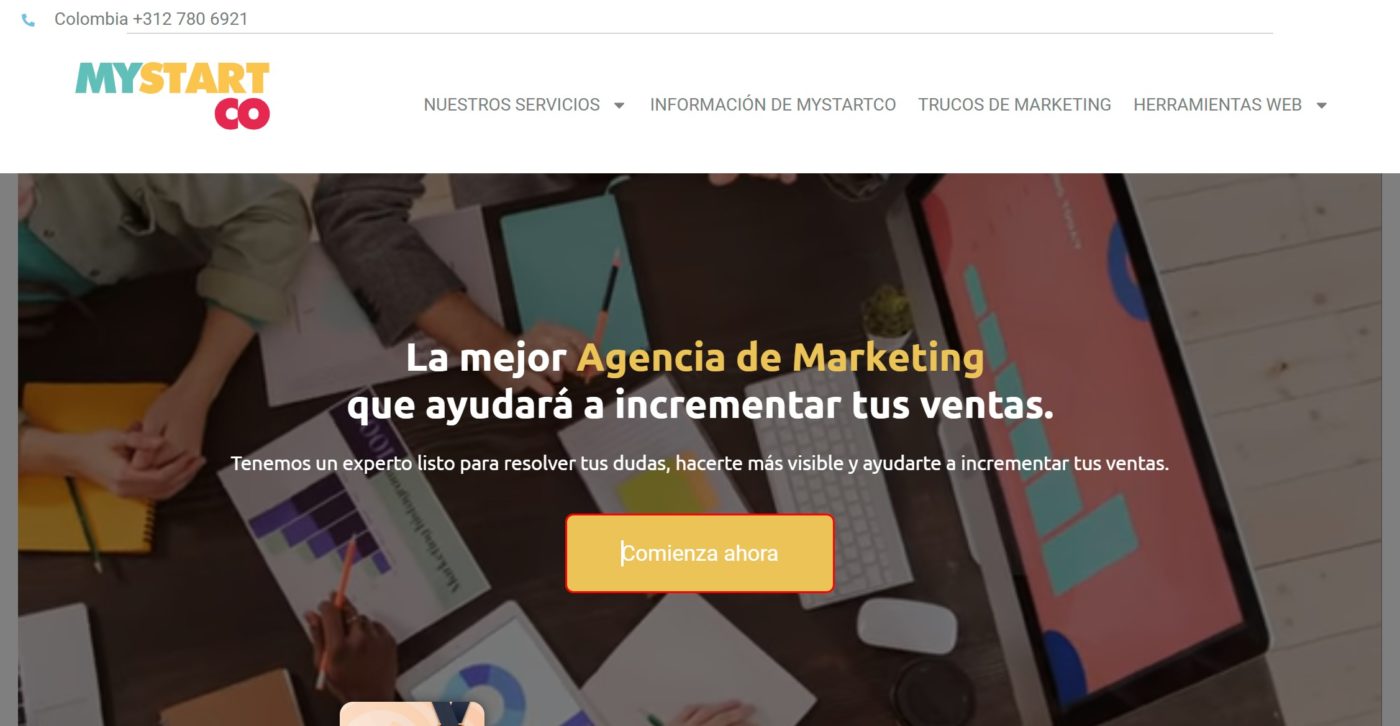 mystartco agencia de marketing digital en cali