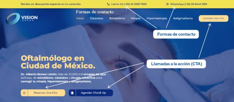 sitio web oftalmologo