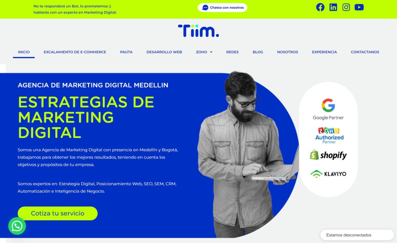 tiim agencia de marketing digital en medellin