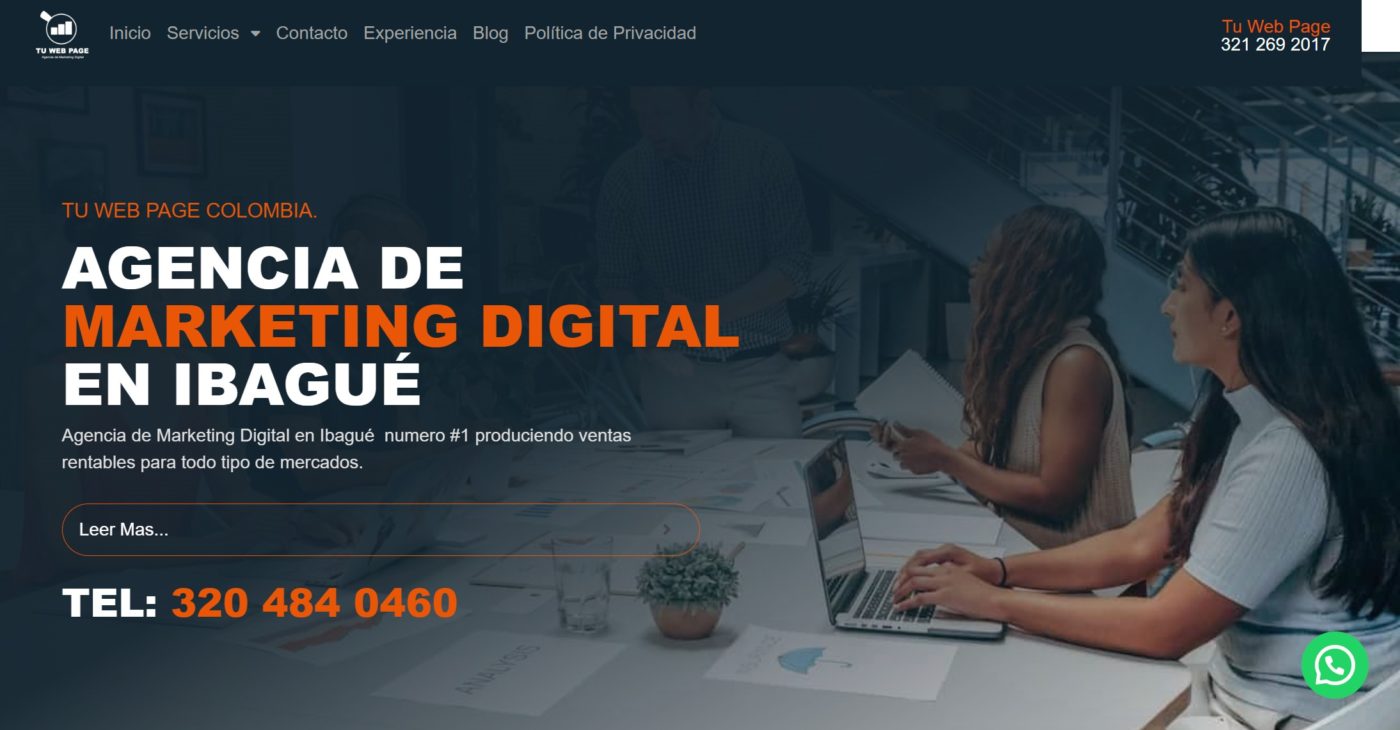 tu web page agencia de marketing digital en ibague