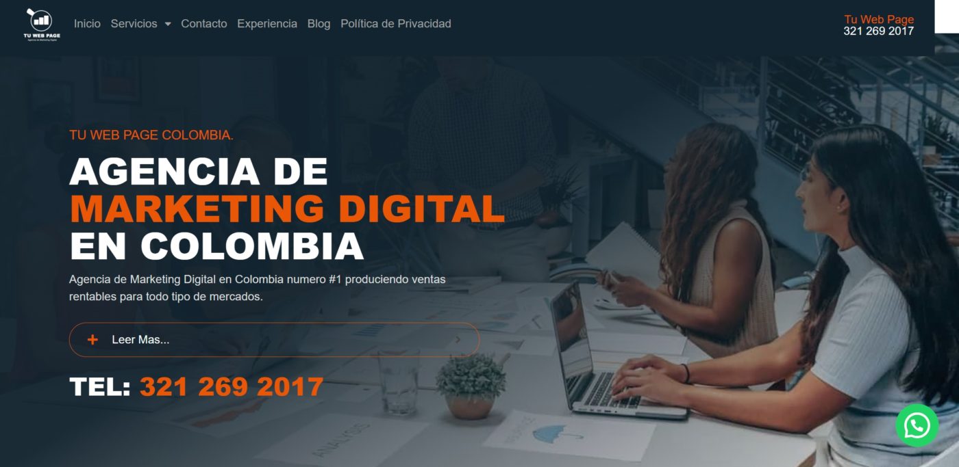 tu web page agencia de marketing digital en popayan