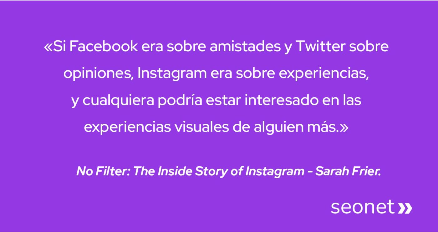 instagram es sobre experiencias