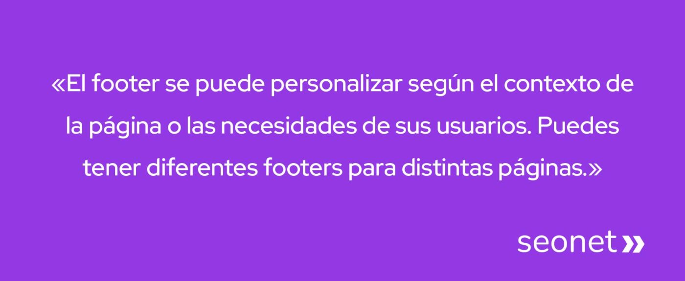 personalizar footer segun contexto