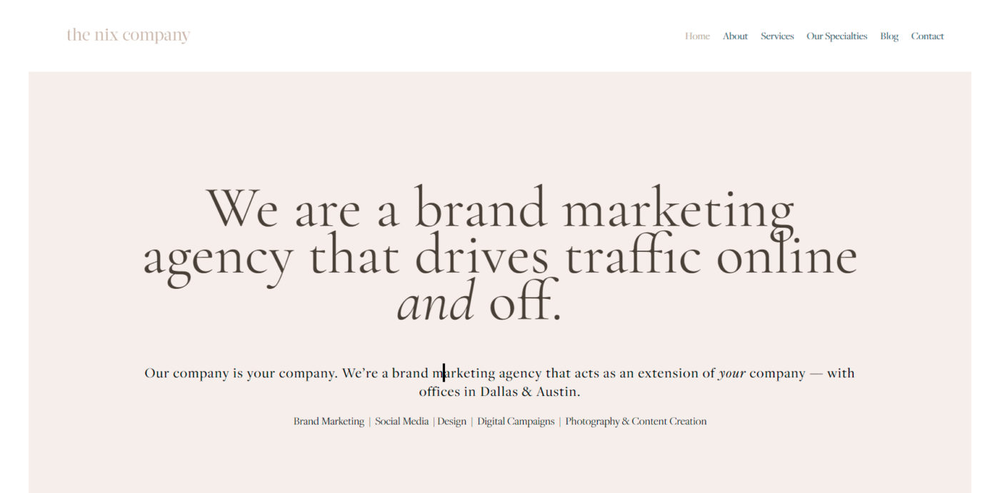 the nix company agencia de marketing digital en dallas