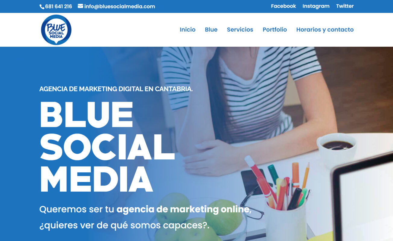 blue social media agencia de marketing digital en cantabria