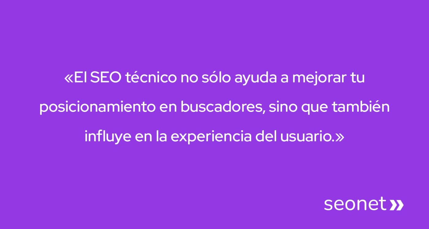 el seo tecnico influye tambien en la experiencia de usuario