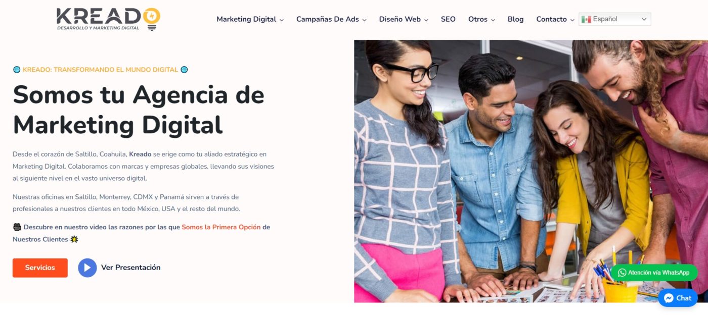 kreado agencia de marketing digital en saltillo