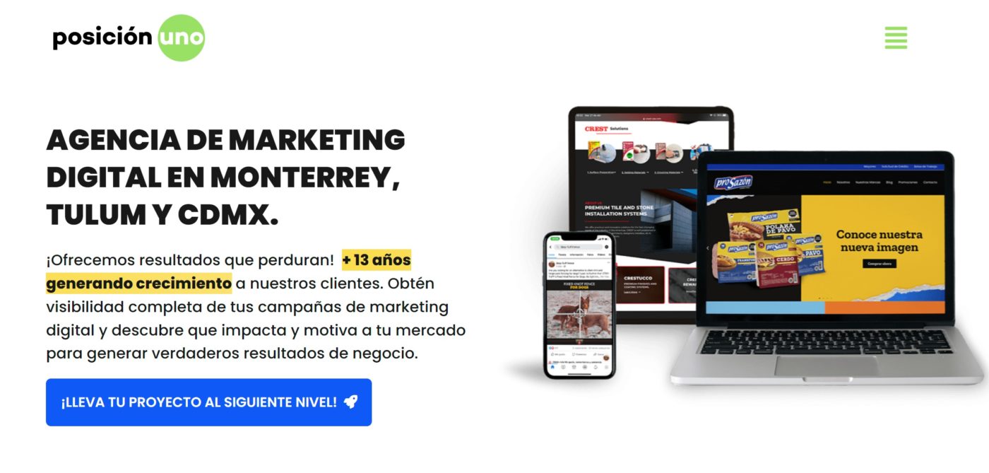 posicion uno agencia de marketing en tulum