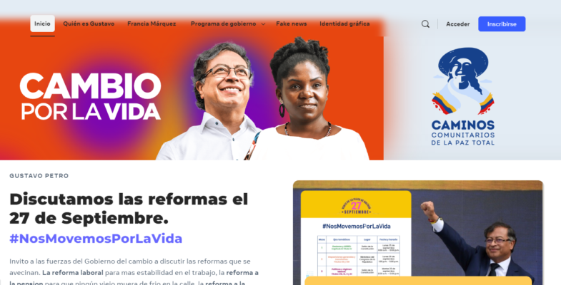 sitio web atractivo para marketing politico