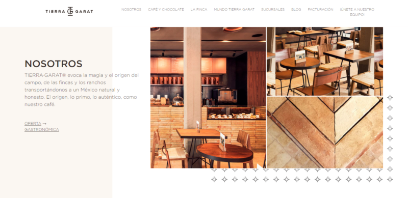 sitio web de cafe