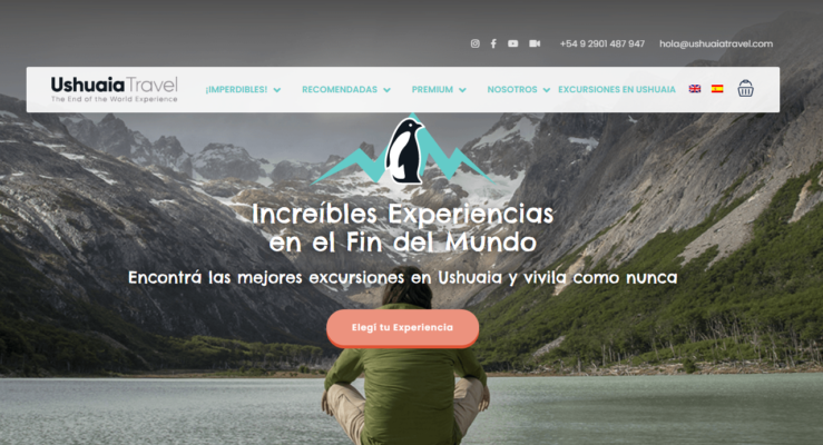 sitio web de empresa de turismo