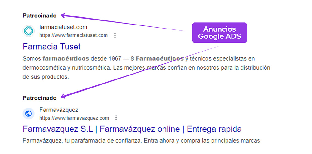 anuncios de google ads para farmacias