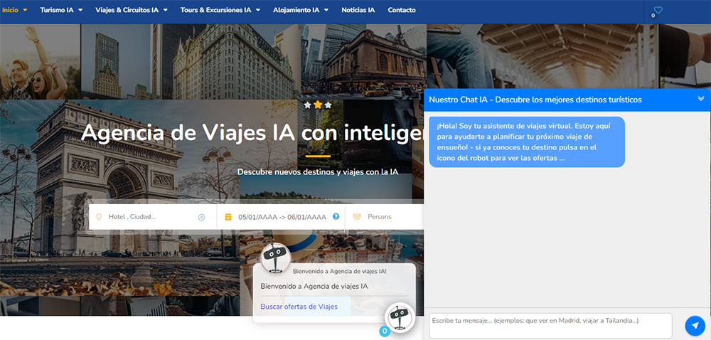 chatbot para web de agencia